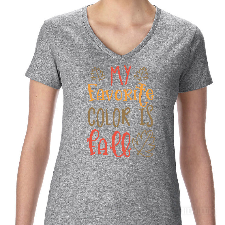 My Favorite Color Is Fall T-Shirt | Fall Colors Apparel & Clothing Extra Large / Gray My Favorite Color Is Fall T-Shirt | Fall Colors Apparel & Clothing Extra Large / Gray