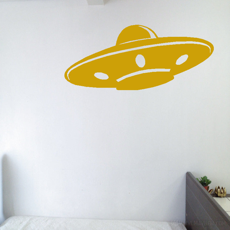 Flying Saucer angled vinyl sticker