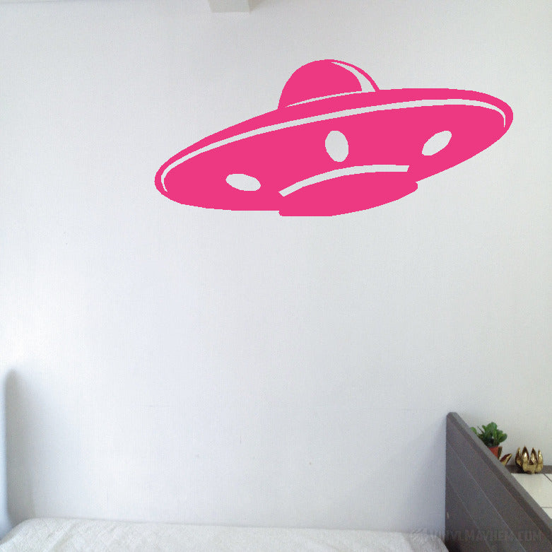 Flying Saucer angled vinyl sticker
