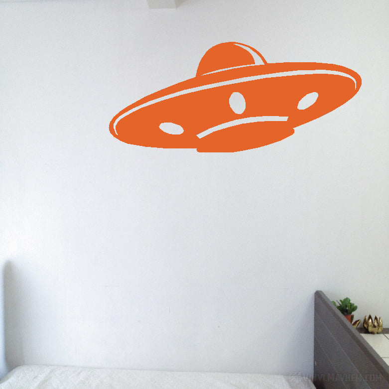 Flying Saucer angled vinyl sticker
