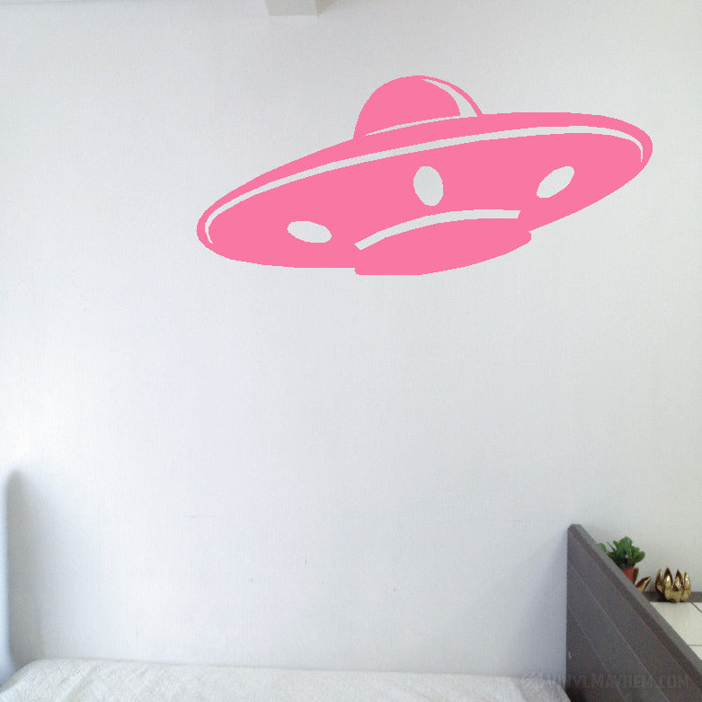 Flying Saucer angled vinyl sticker