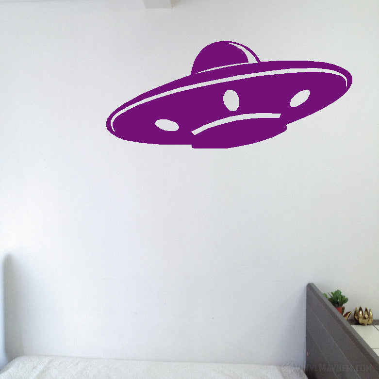 Flying Saucer angled vinyl sticker
