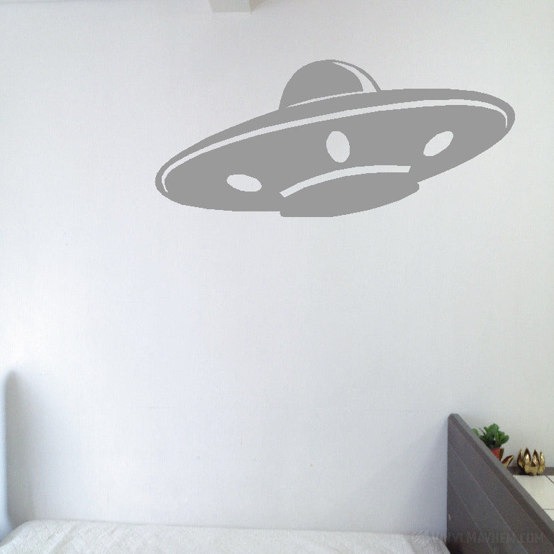 Flying Saucer angled vinyl sticker