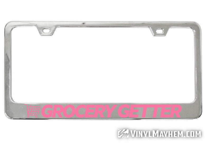 Grocery Getter chrome license plate frame