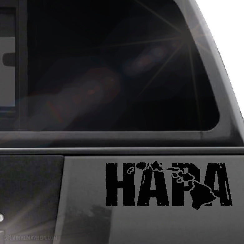 Hawaiian Islands Hapa distressed vinyl sticker