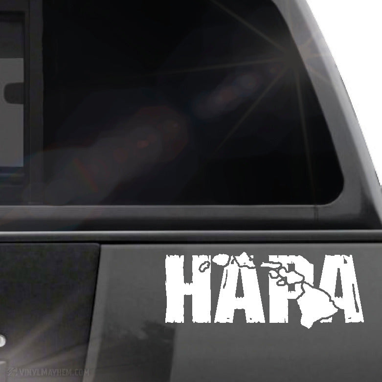 Hawaiian Islands Hapa distressed vinyl sticker