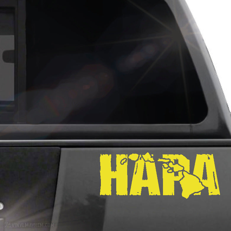 Hawaiian Islands Hapa distressed vinyl sticker