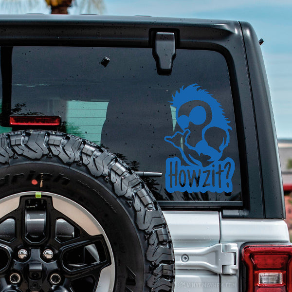 Hawaiian Warrior Shaka Howzit vinyl sticker | Hang Loose Car Decals ...