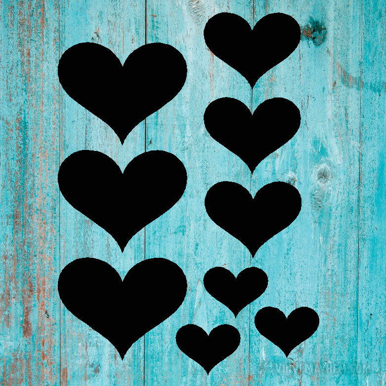 Heart vinyl sticker sheet