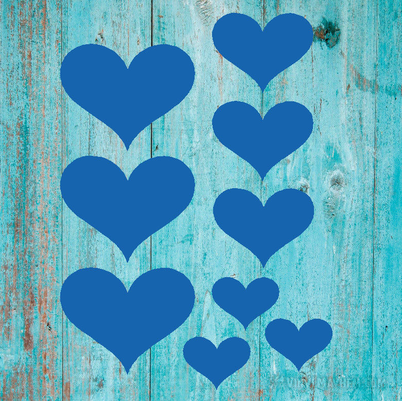 Heart vinyl sticker sheet