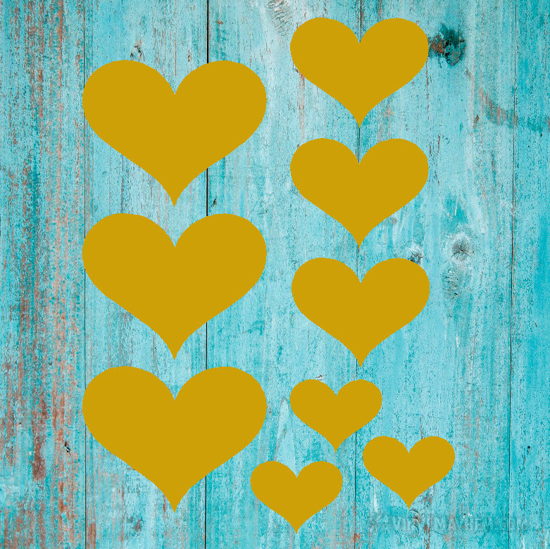 Heart vinyl sticker sheet