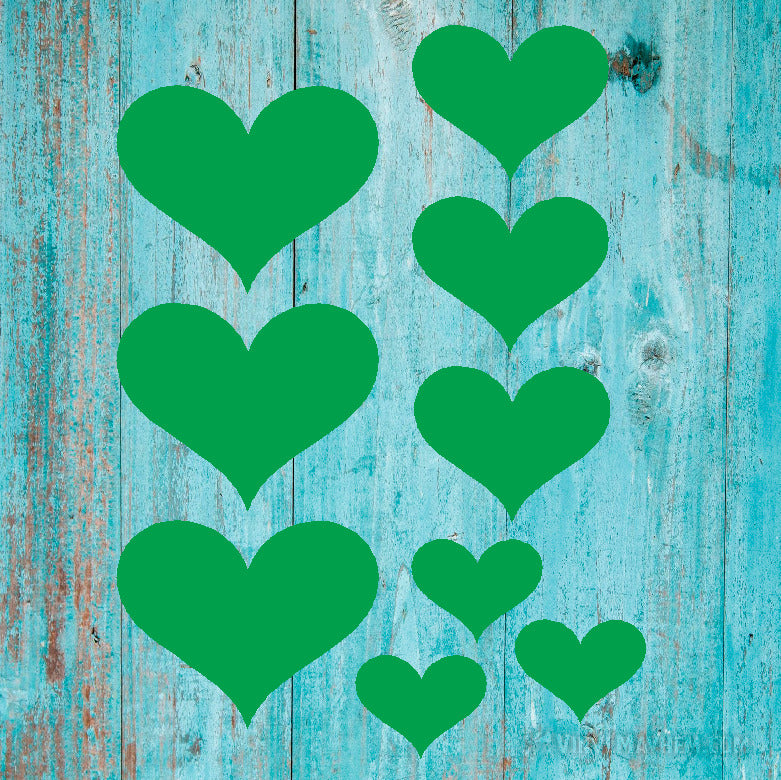 Heart vinyl sticker sheet