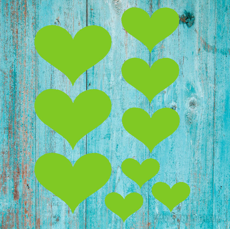 Heart vinyl sticker sheet