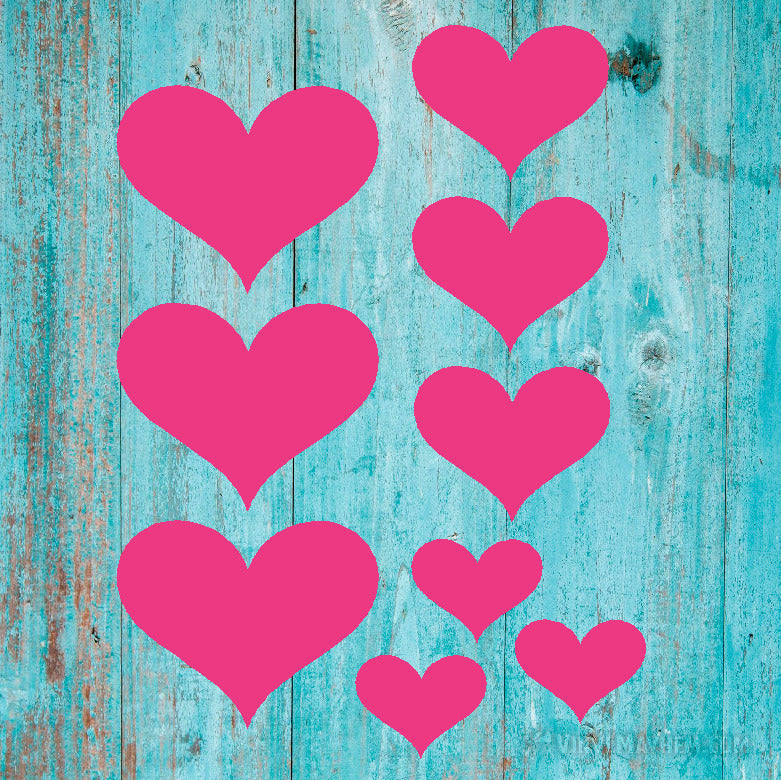Heart vinyl sticker sheet