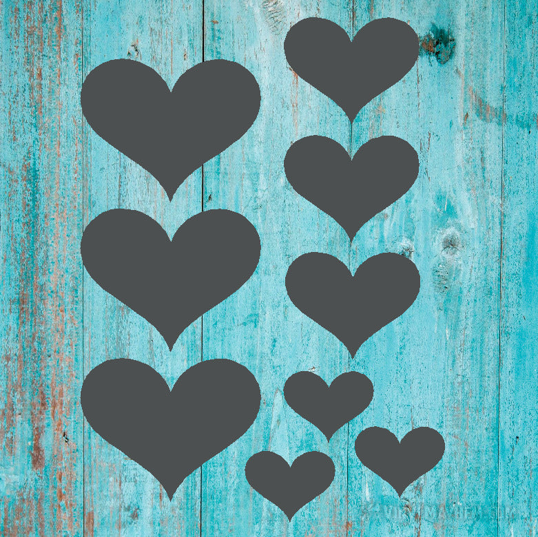 Heart vinyl sticker sheet