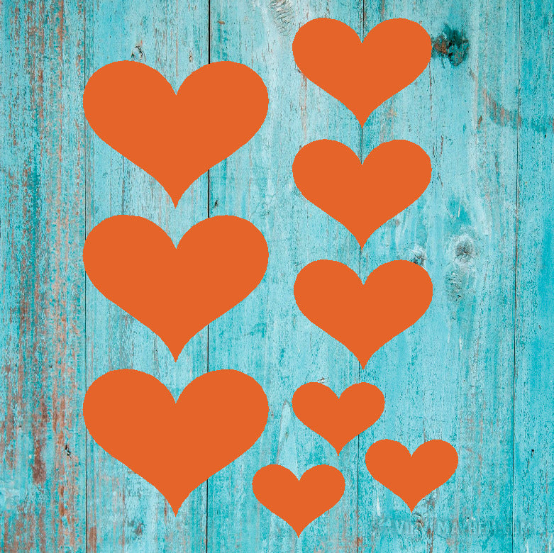 Heart vinyl sticker sheet