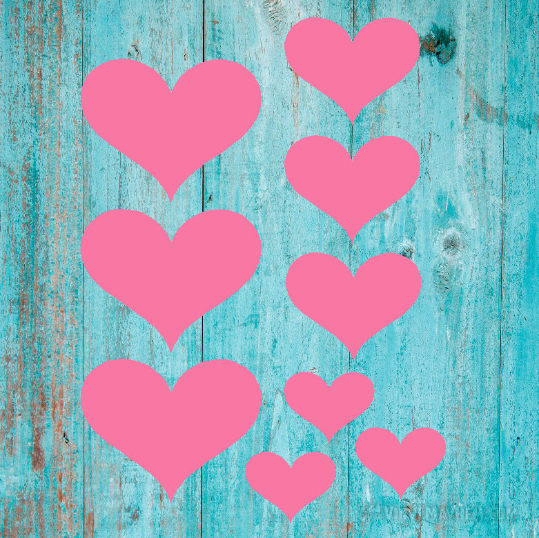 Heart vinyl sticker sheet