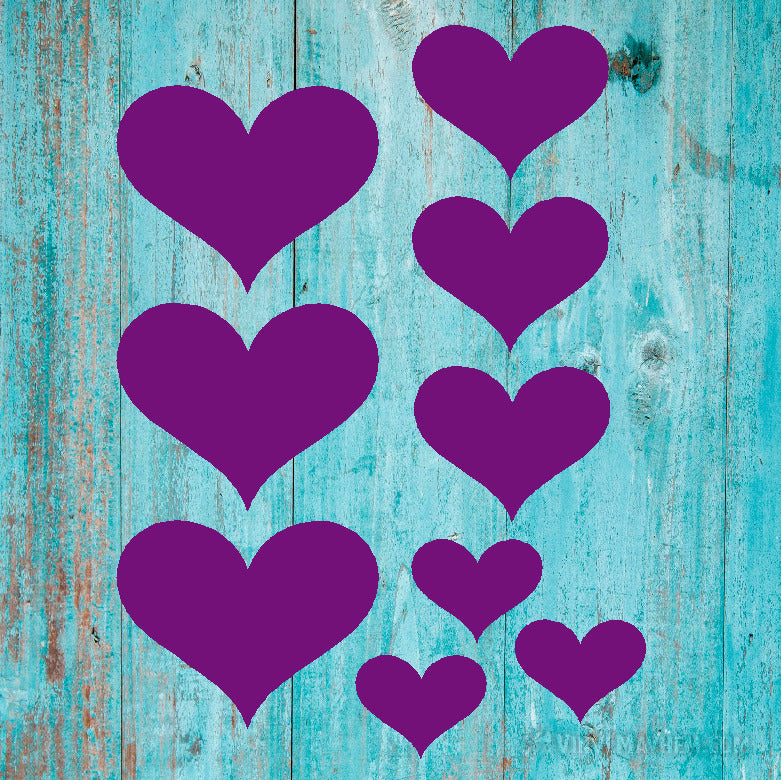 Heart vinyl sticker sheet