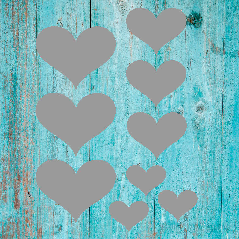 Heart vinyl sticker sheet