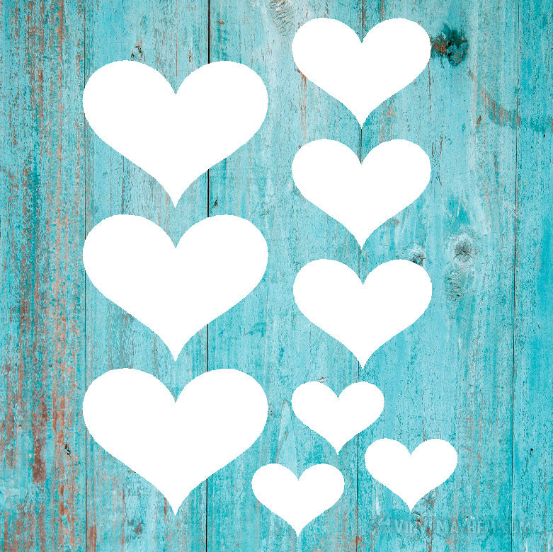 Heart vinyl sticker sheet