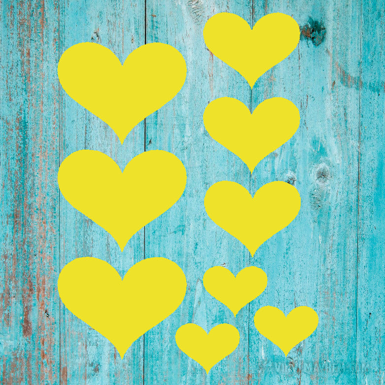 Heart vinyl sticker sheet
