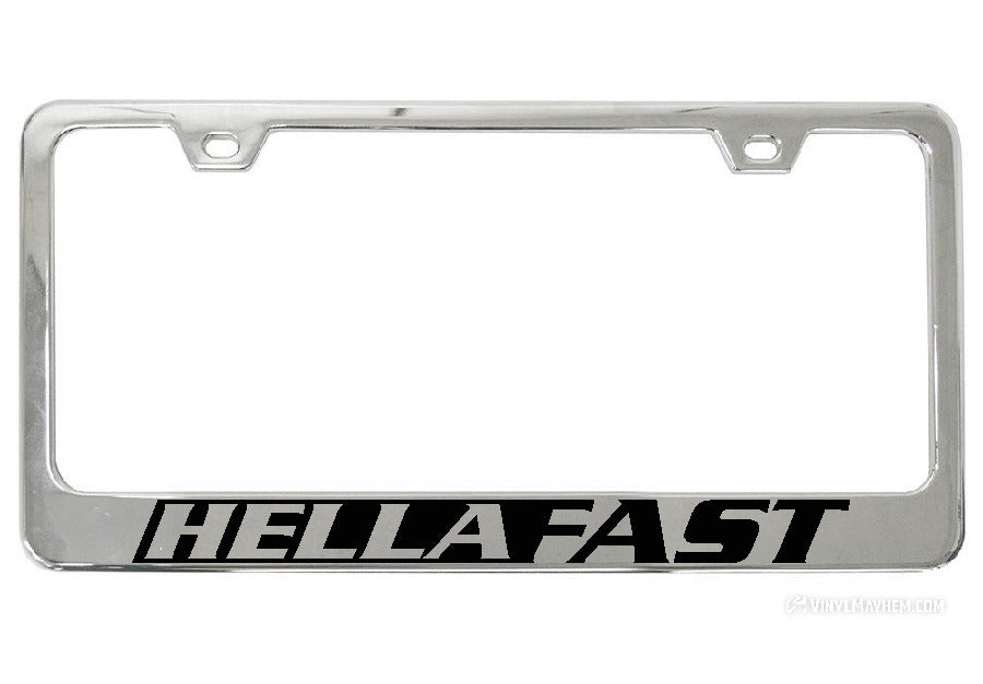 Hella Fast Chrome License Plate Frame