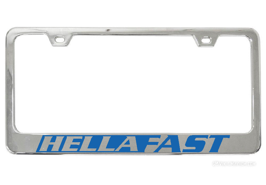 Hella Fast Chrome License Plate Frame
