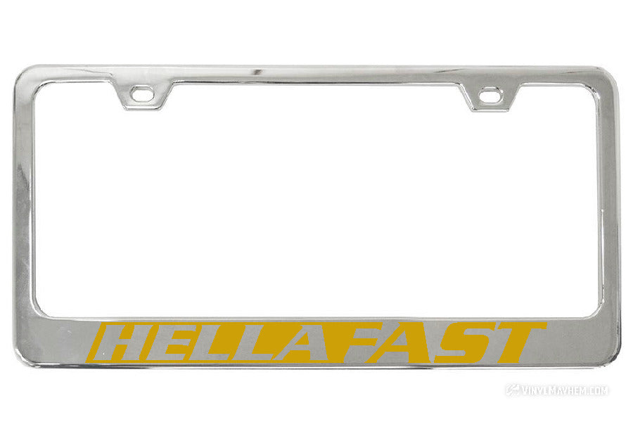 Hella Fast Chrome License Plate Frame