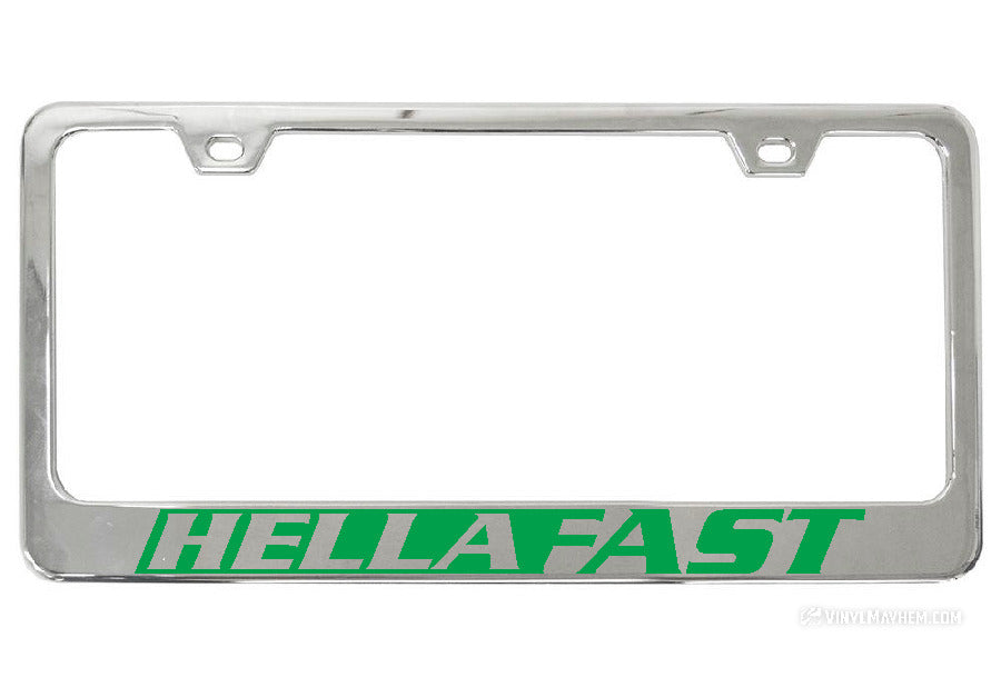 Hella Fast Chrome License Plate Frame