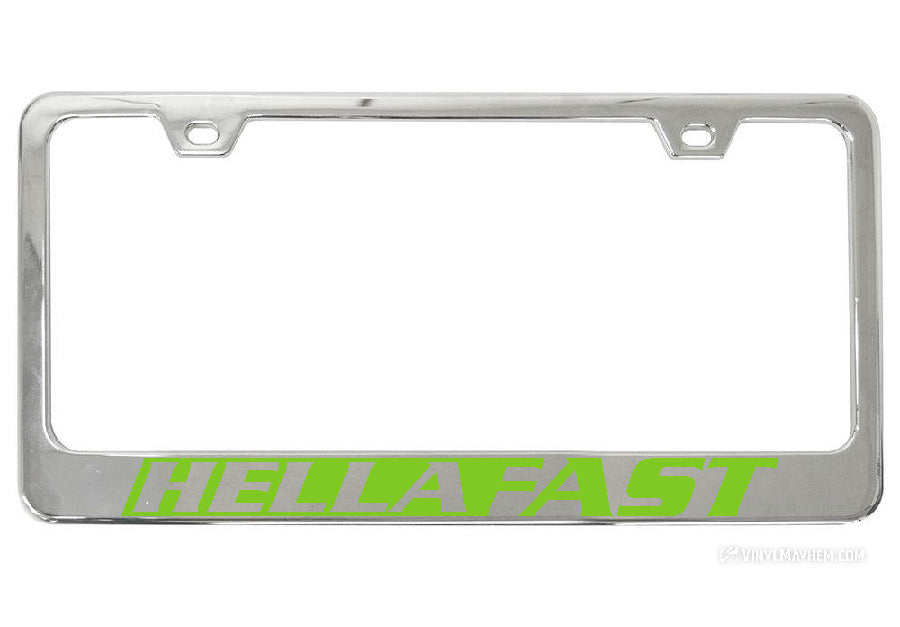 Hella Fast Chrome License Plate Frame