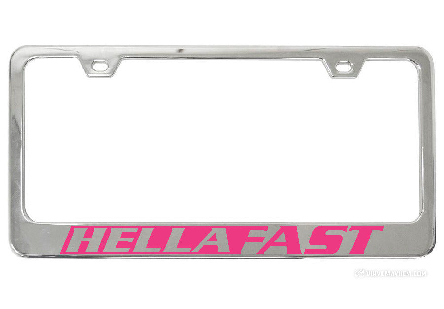 Hella Fast Chrome License Plate Frame