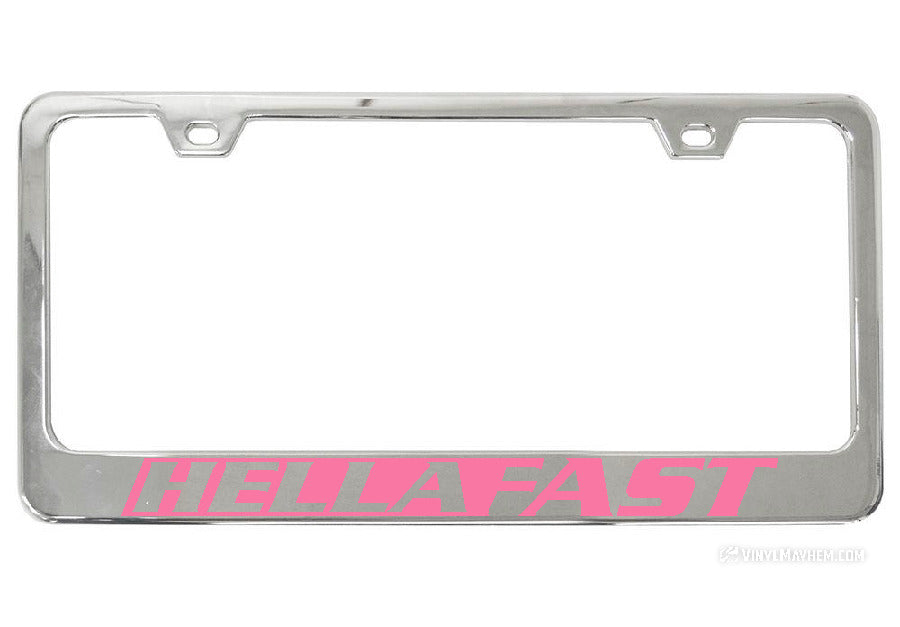 Hella Fast Chrome License Plate Frame