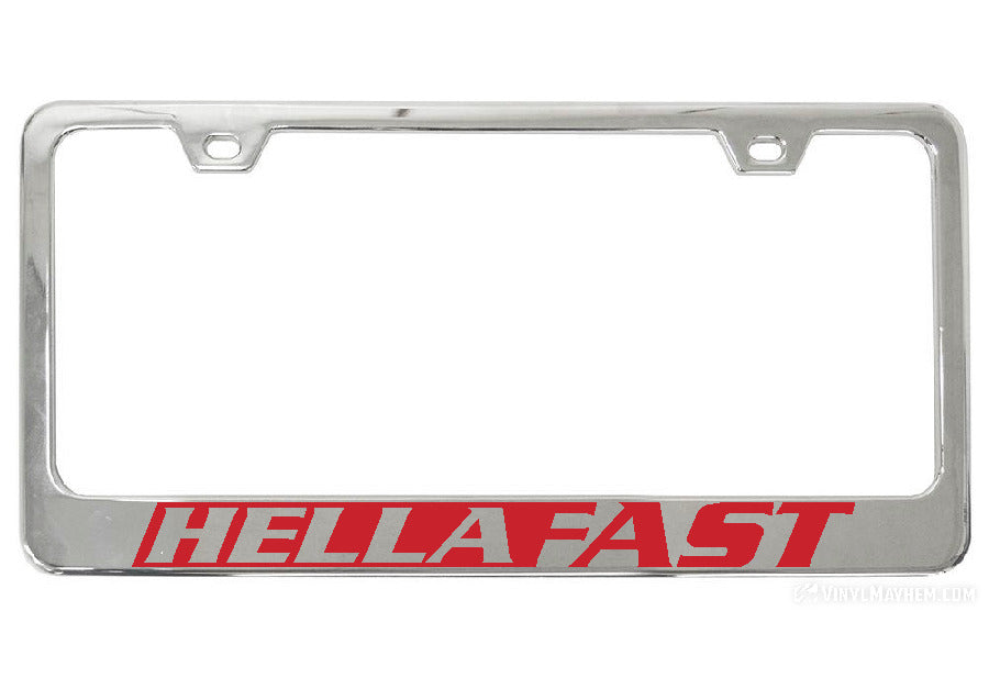 Hella Fast Chrome License Plate Frame