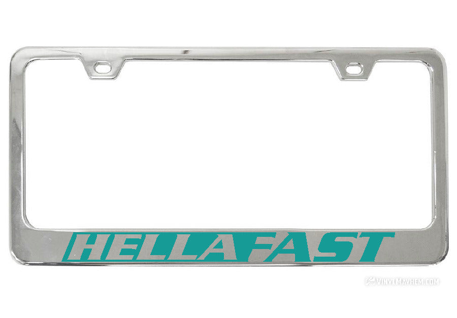 Hella Fast Chrome License Plate Frame