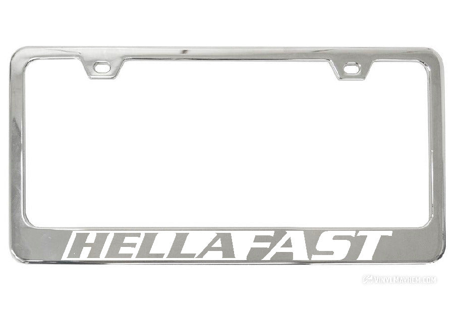 Hella Fast Chrome License Plate Frame