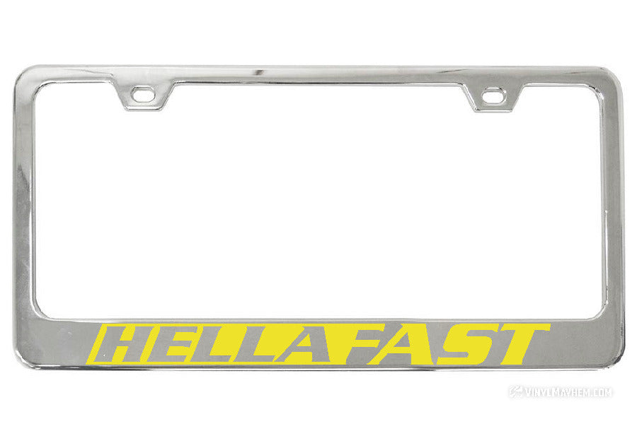 Hella Fast Chrome License Plate Frame