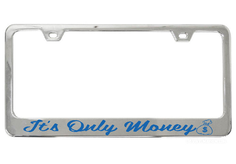 CafePress 'My Other Car Is A Broom' License Plate Frame - Chrome Novelty Tag Holder