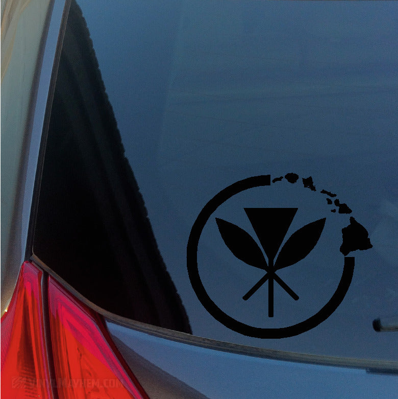 Hawaiian Islands Kanaka Maoli circle vinyl sticker