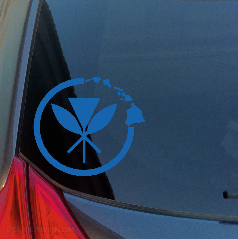Hawaiian Islands Kanaka Maoli circle vinyl sticker
