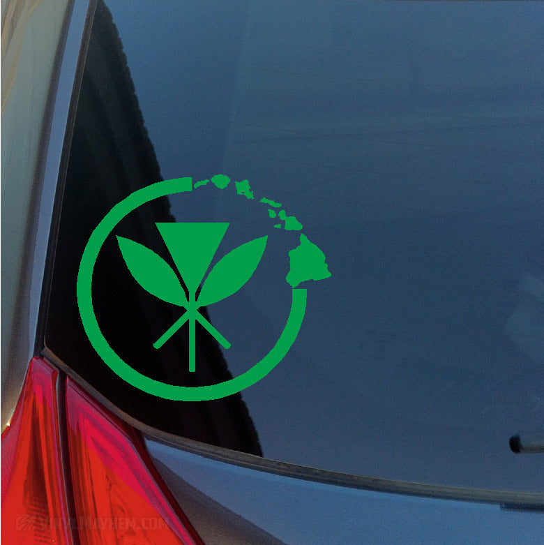 Hawaiian Islands Kanaka Maoli circle vinyl sticker