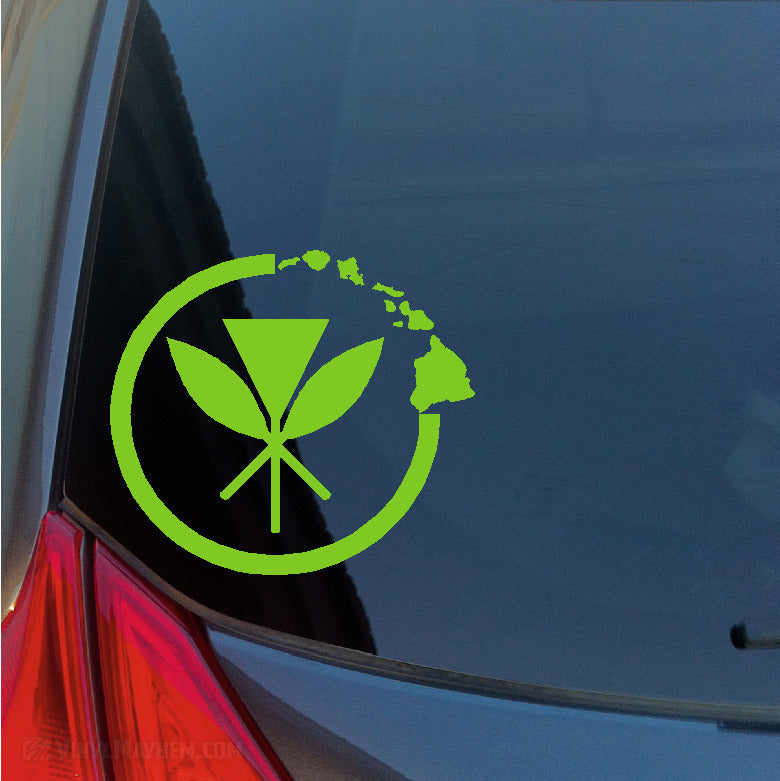 Hawaiian Islands Kanaka Maoli circle vinyl sticker