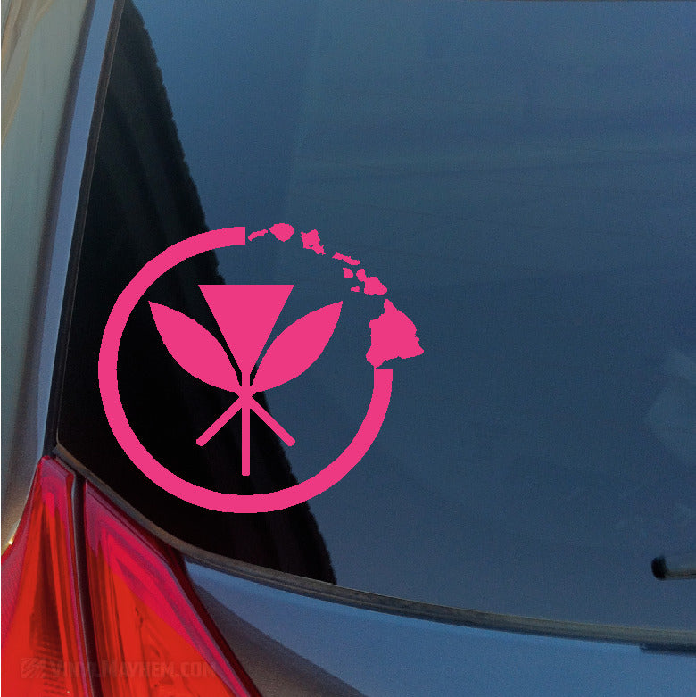 Hawaiian Islands Kanaka Maoli circle vinyl sticker