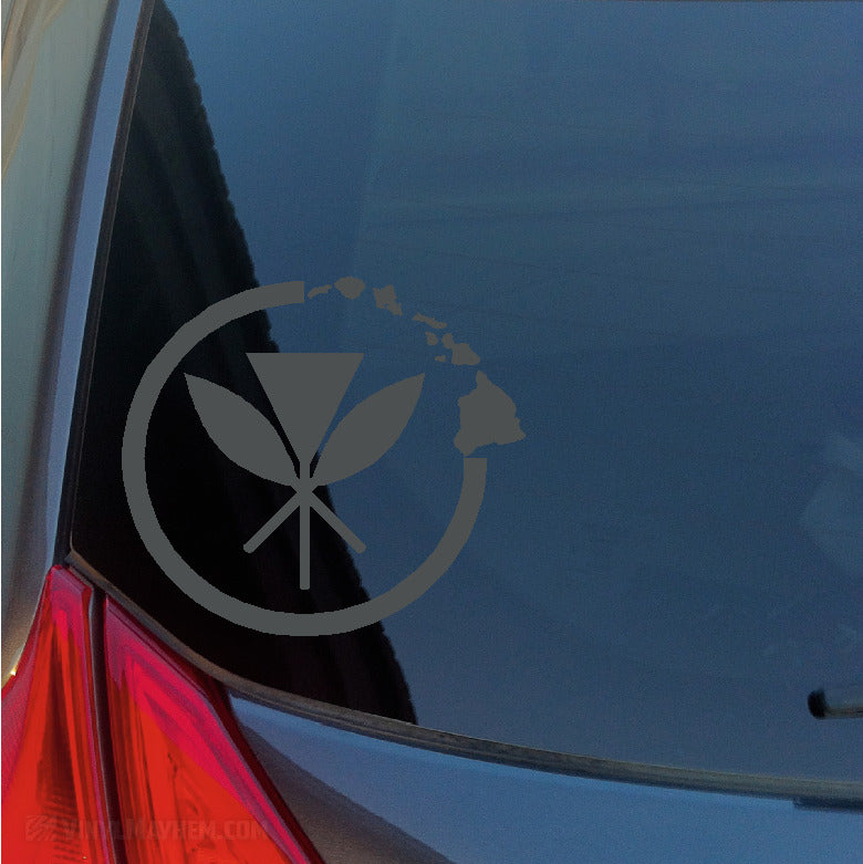 Hawaiian Islands Kanaka Maoli circle vinyl sticker