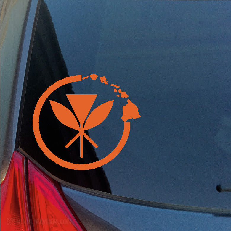 Hawaiian Islands Kanaka Maoli circle vinyl sticker