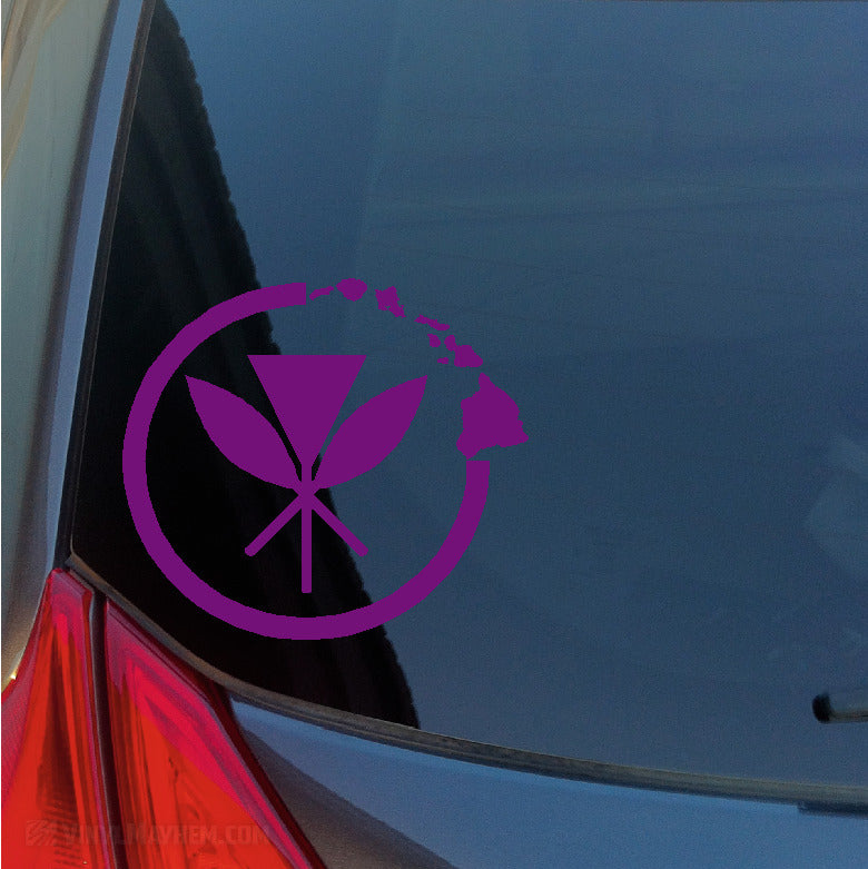 Hawaiian Islands Kanaka Maoli circle vinyl sticker