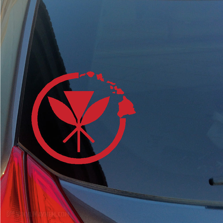 Hawaiian Islands Kanaka Maoli circle vinyl sticker