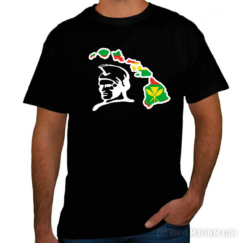 King Kamehameha with Kanaka Maoli Hawaiian Islands T-Shirt