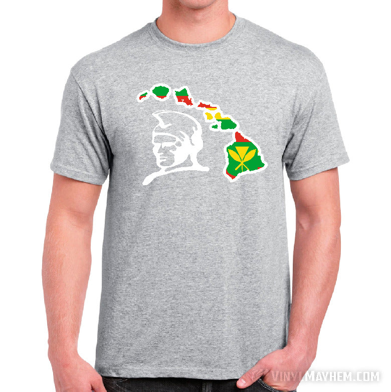 King Kamehameha with Kanaka Maoli Hawaiian Islands T-Shirt