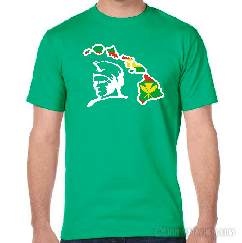 King Kamehameha with Kanaka Maoli Hawaiian Islands T-Shirt
