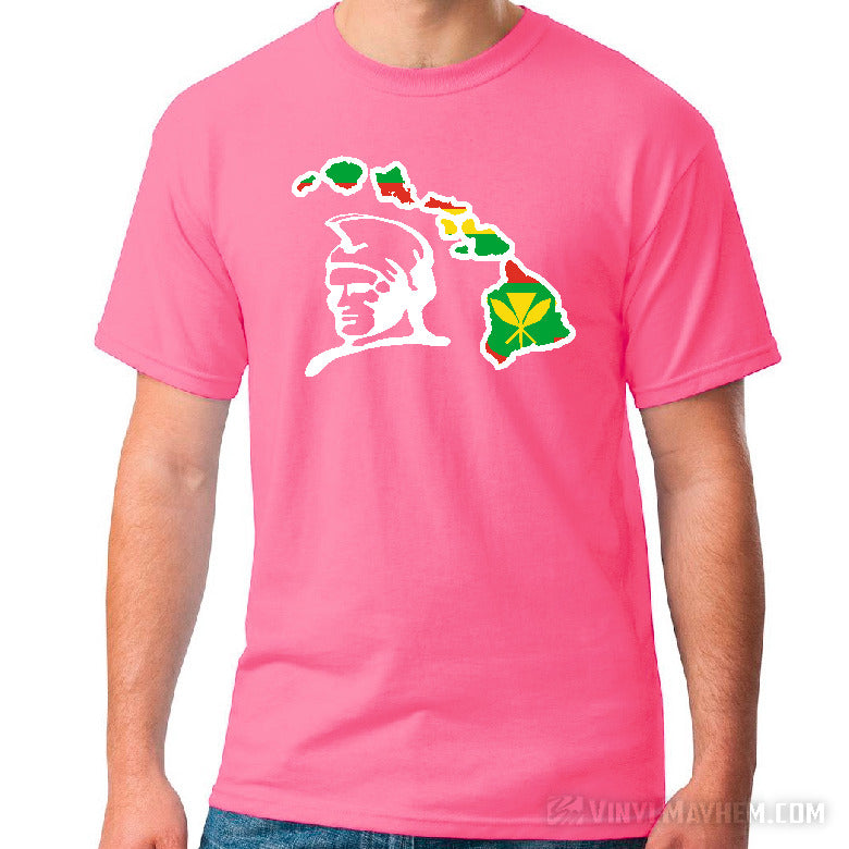 King Kamehameha with Kanaka Maoli Hawaiian Islands T-Shirt